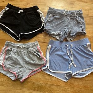 4 pairs of girls lounge shorts.